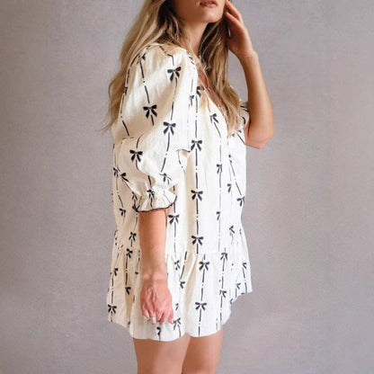 Fina Dam Klänningar A-Line V-ringning Ruffles Polyester-2