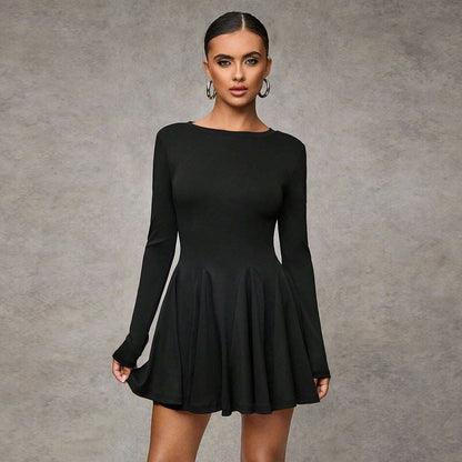 Dam A-Line Kjol Minimalistisk Polyester-2