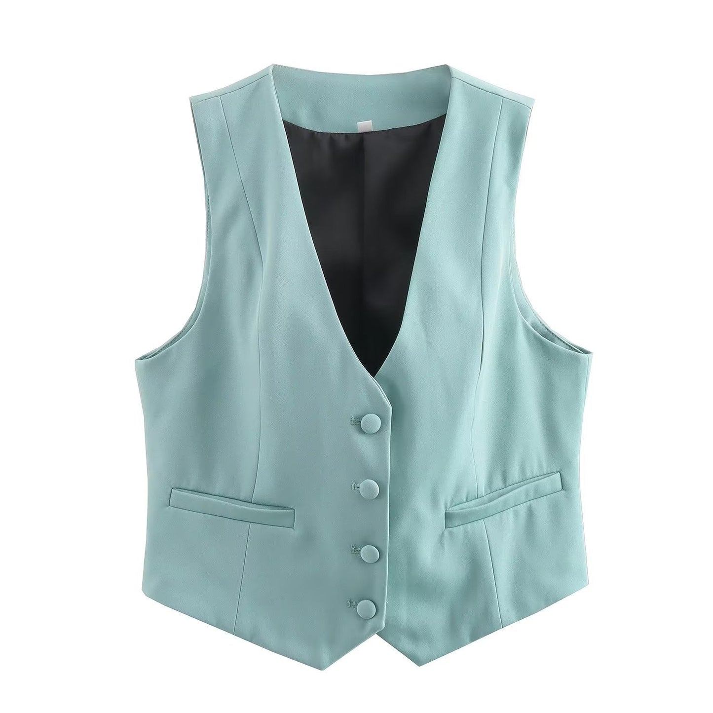 Matchande Set Dam Monokrom Byxor med Tank Top 100% Bomull 11