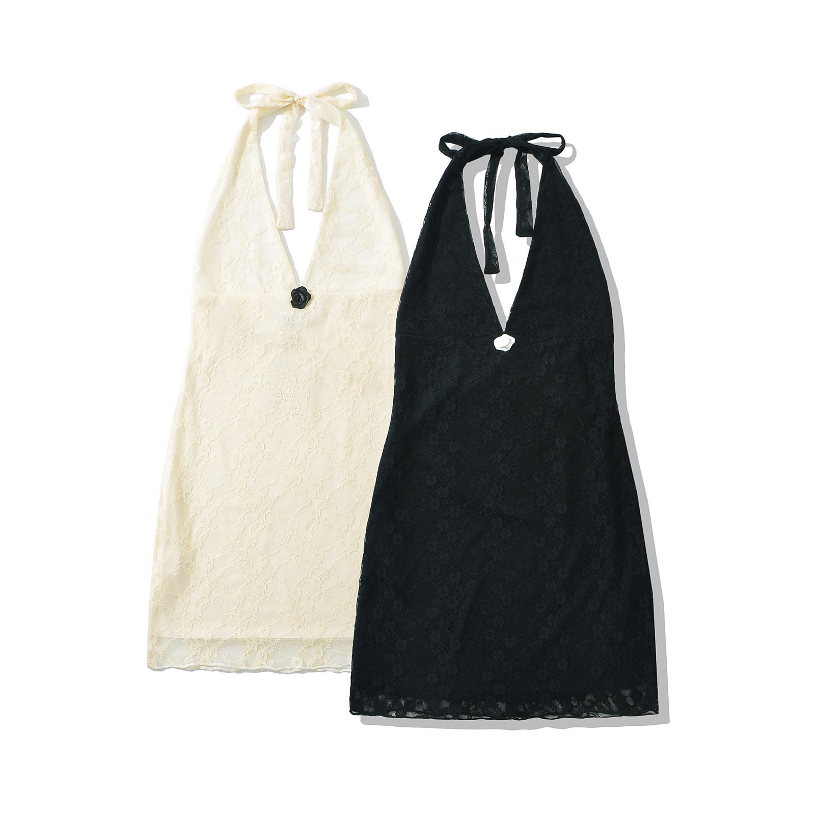 Dam Halshållarklänning Blommigt Mönster Justerbara Remmar för Bröllop och Fest 2