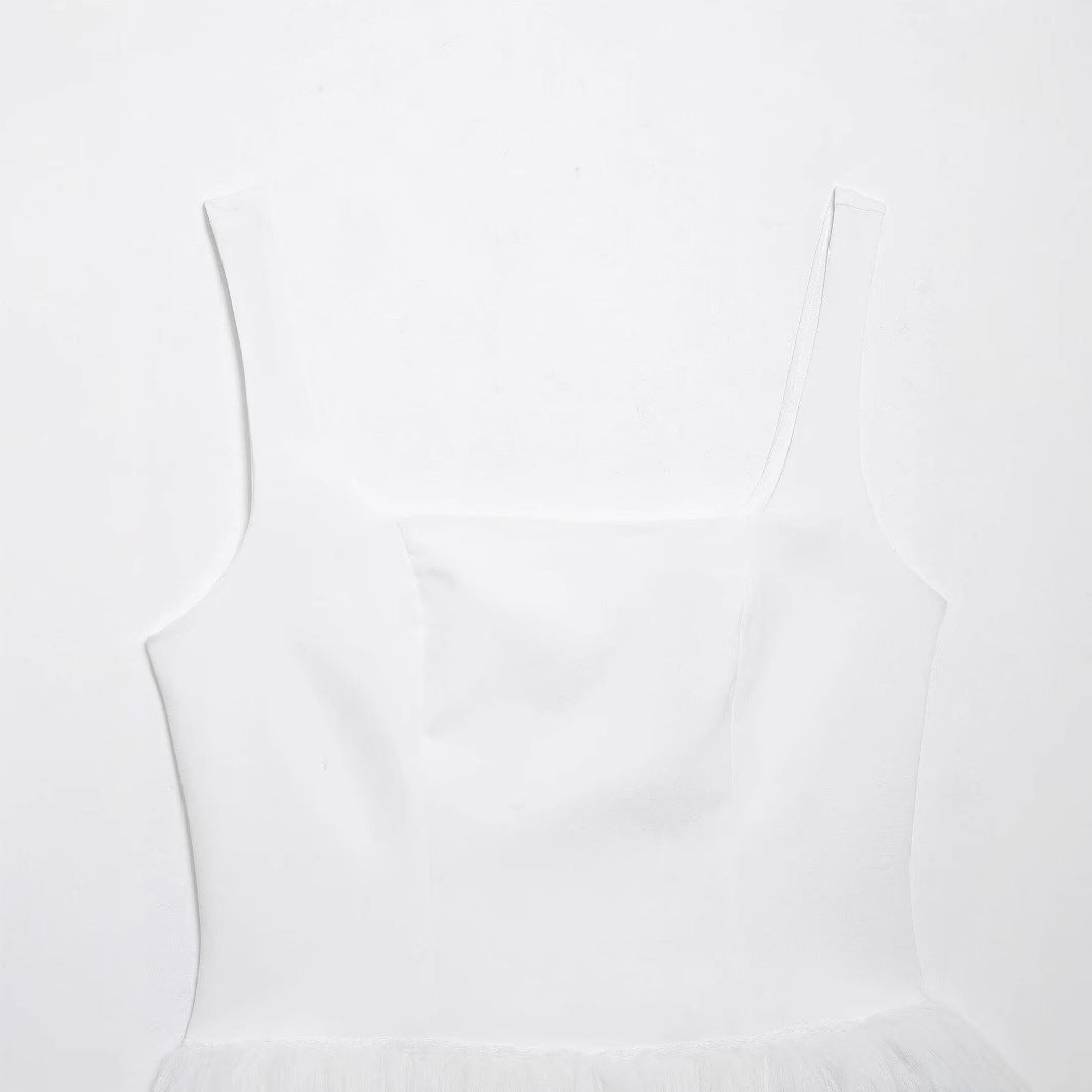 Dam Tank Top Slim Fit Elastisk Polyester-4