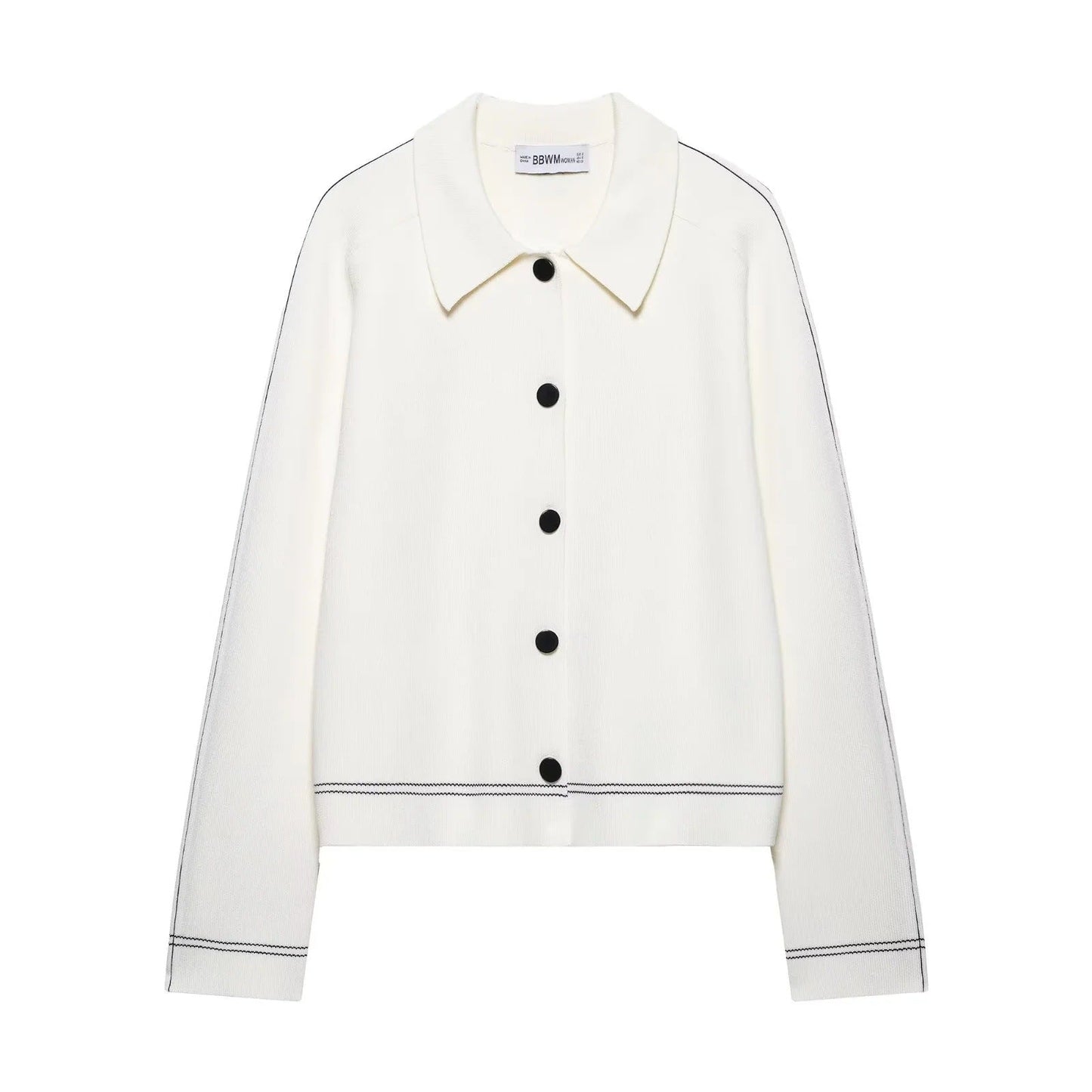 Damer Kofta Elegant Krage Högkvalitativt Vävt Tyg 1