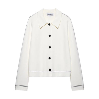 Damer Kofta Elegant Krage Högkvalitativt Vävt Tyg 1