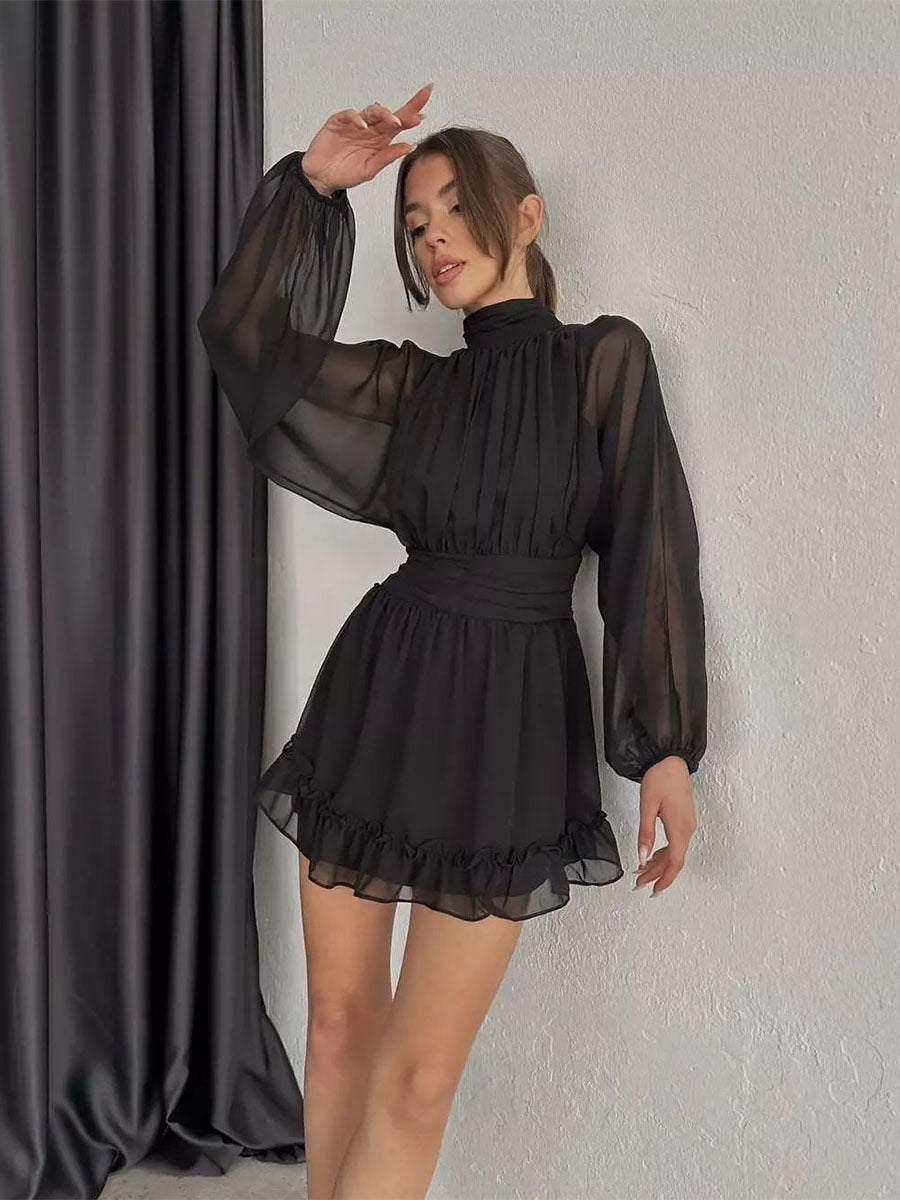 Variant image for Kvinna Mini Kjol Veckad Polyester-5