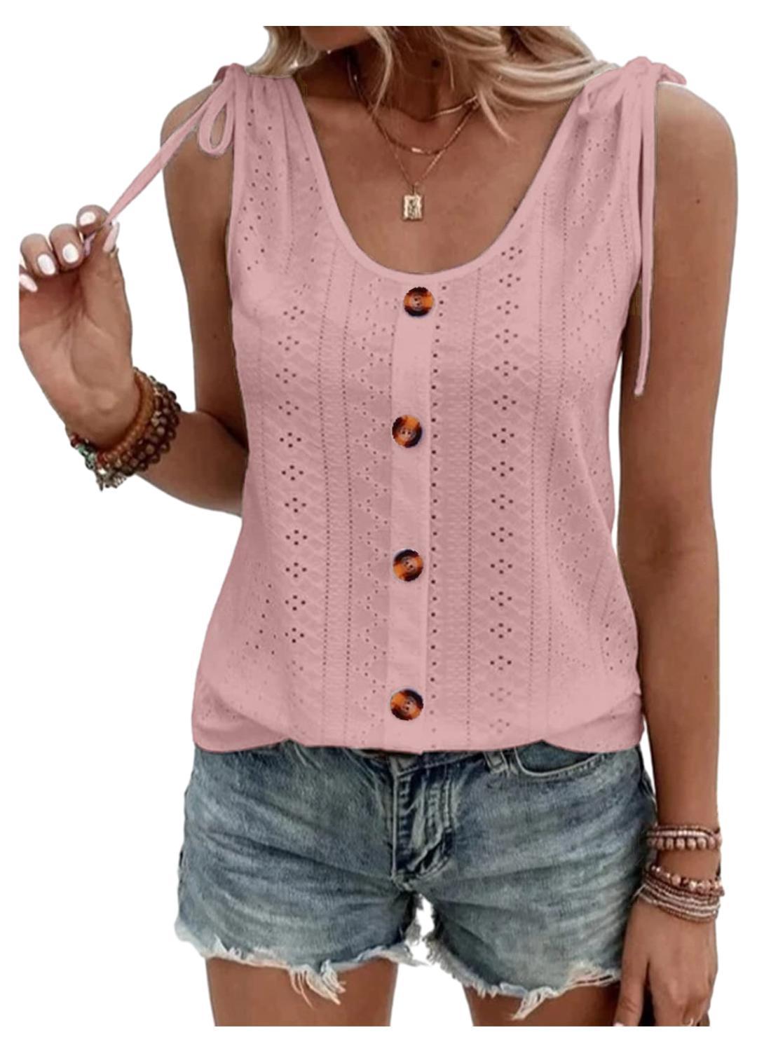 Variant image for Dam Väst Rund Hals Kabelknappfri Mjuk Polyester-21