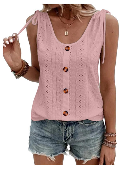 Variant image for Dam Väst Rund Hals Kabelknappfri Mjuk Polyester-21