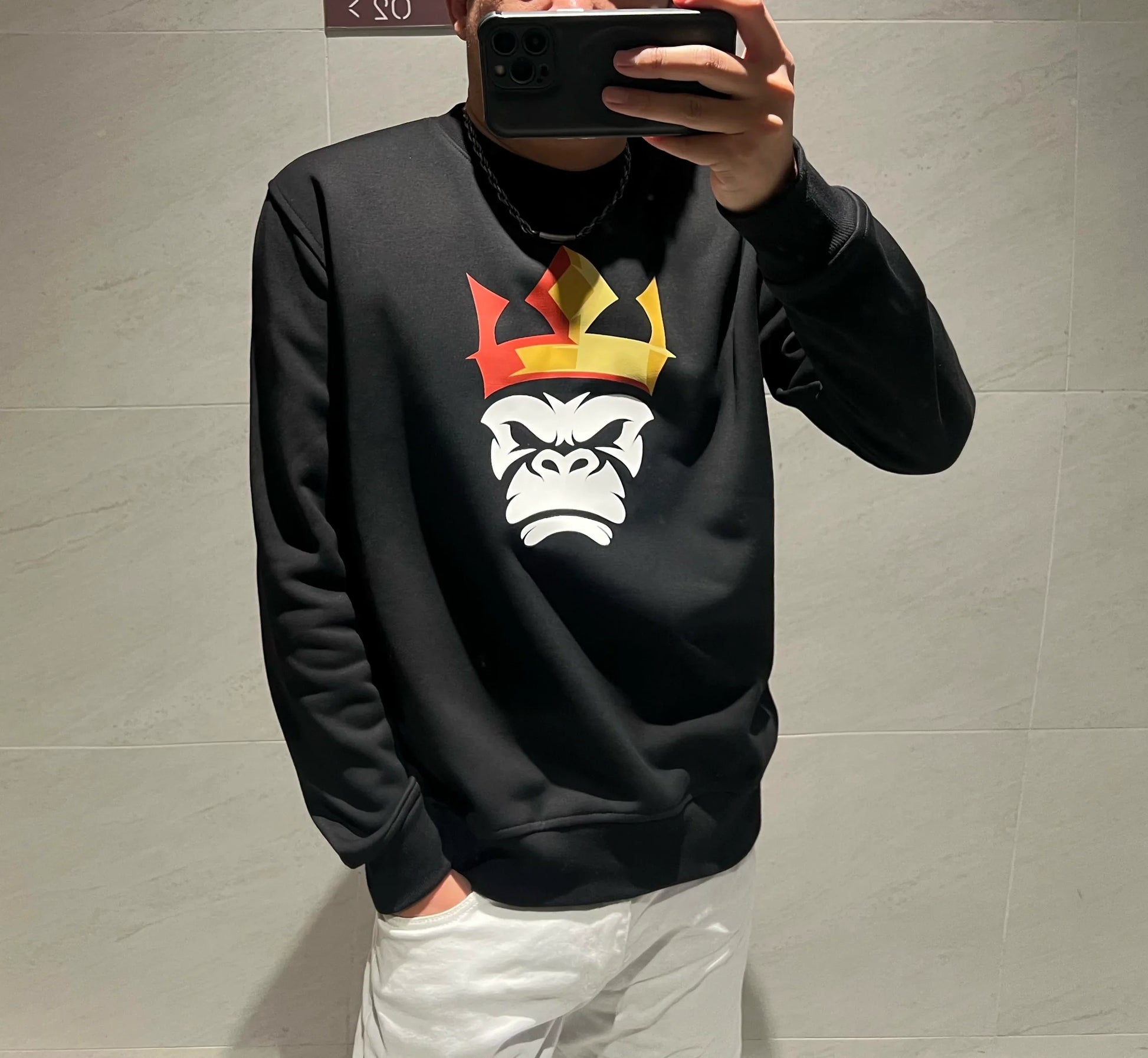 Dam T-shirt Långärmad Löst Klippt 100% Bomull-1