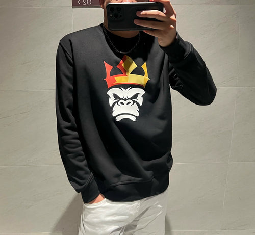 Dam T-shirt Långärmad Löst Klippt 100% Bomull-1