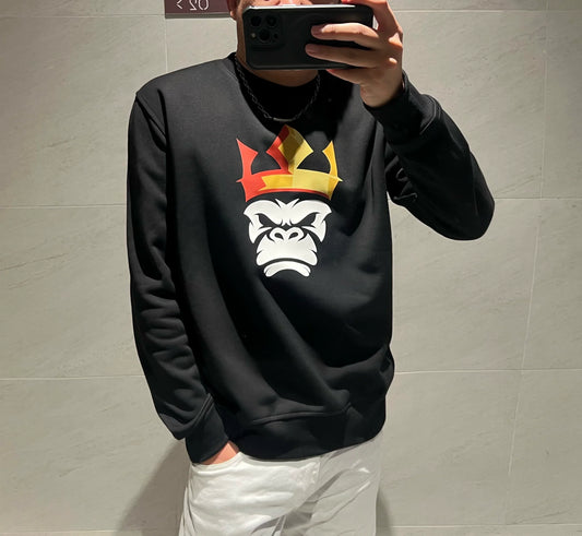 Dam T-shirt Långärmad Löst Klippt 100% Bomull-1