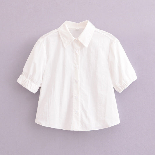 Dam Set Slim Fit Kort Skjorta och Medium Lång Kjol Högkvalitativt Tyg-1