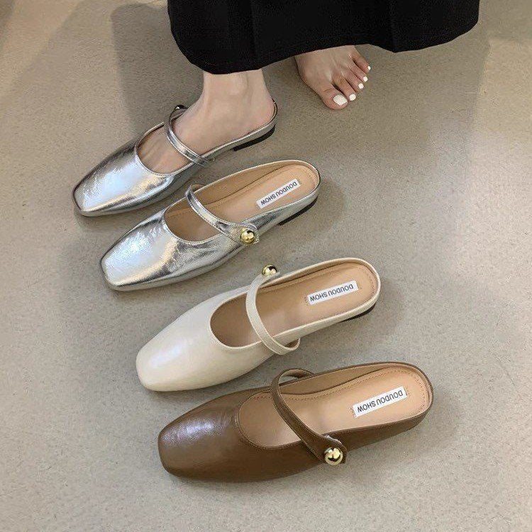 Dam Slingback Pumps i Metallisk Stil med Justerbar Design – Elegant Spetsig Form för Mångsidiga Tillfällen 4