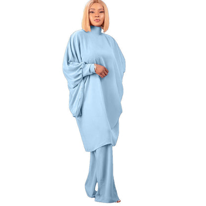 Variant image for Kvinnors Byxset Batwing Ärmar Snörning Patchwork-37