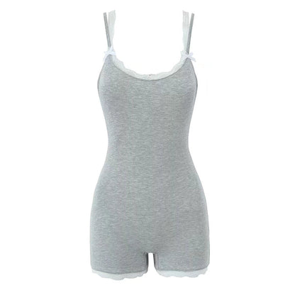 Variant image for Dam Ärmös Topp med Spetsdetaljer i Polyester Slim Fit-1