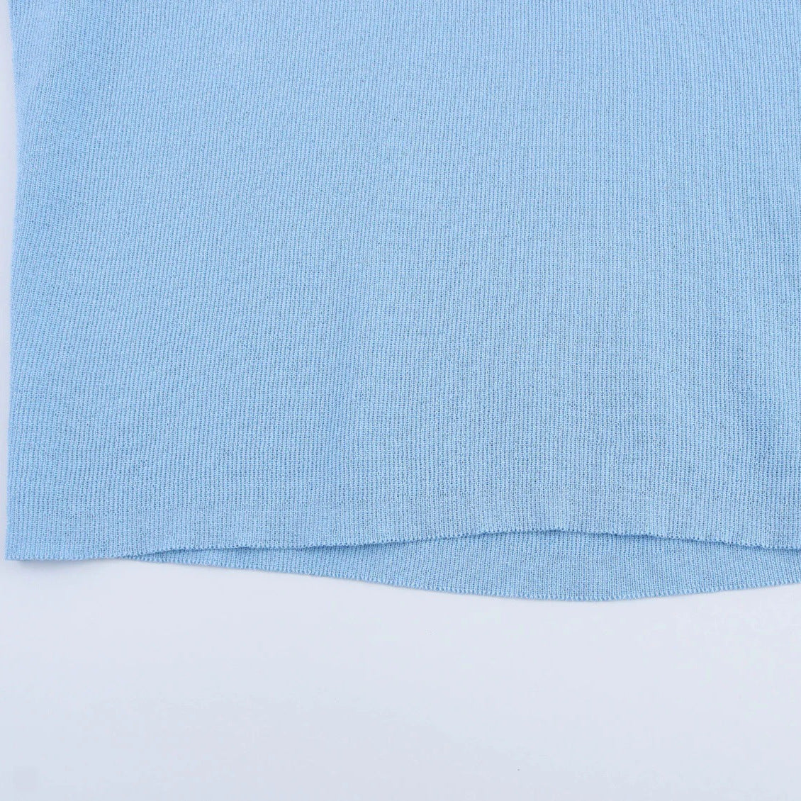 Kvinnors Långärmad Topp Rüsch Detaljer Ribbstickad Tyg 4