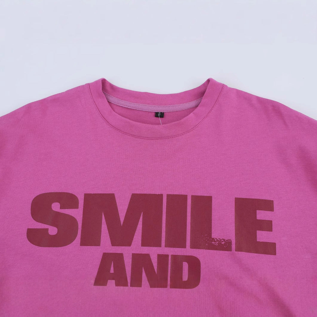 Dam T-shirt Avslappnad Snitt Mjuk Bomull-3