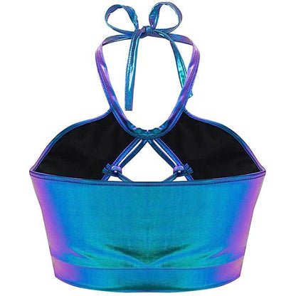 Kvinnors Sportbikini Topp Skimrande Elastisk med Utskurna Detaljer 2