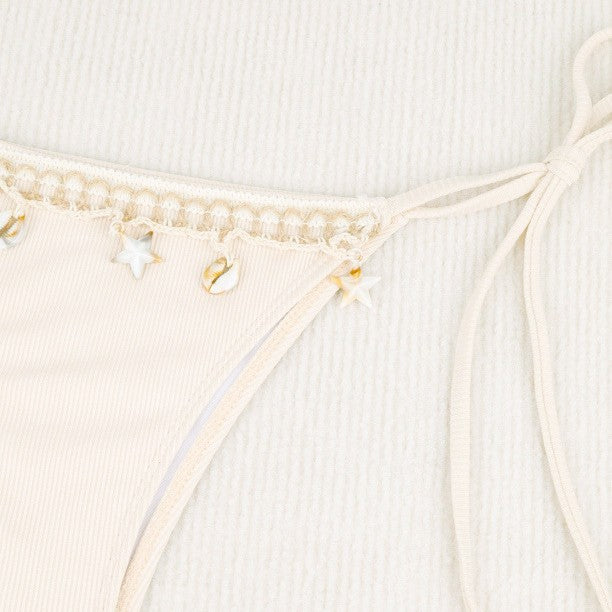 Kvinnors Bikiniset Triangulär Design Elastiskt Material-5