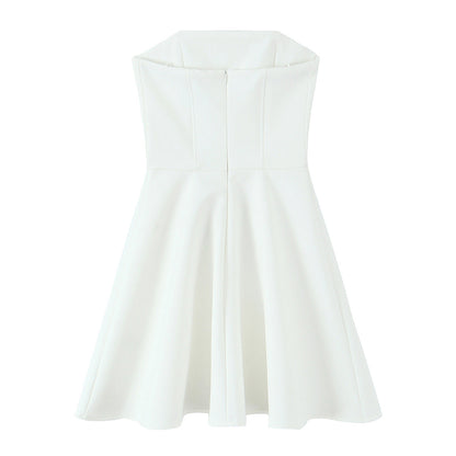 Kvinnor A-Line Klänning Kort Polyester-3