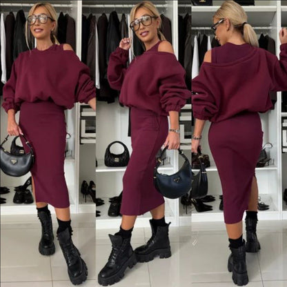 Damklänning Midi Polyester med 3D-Effekt-6