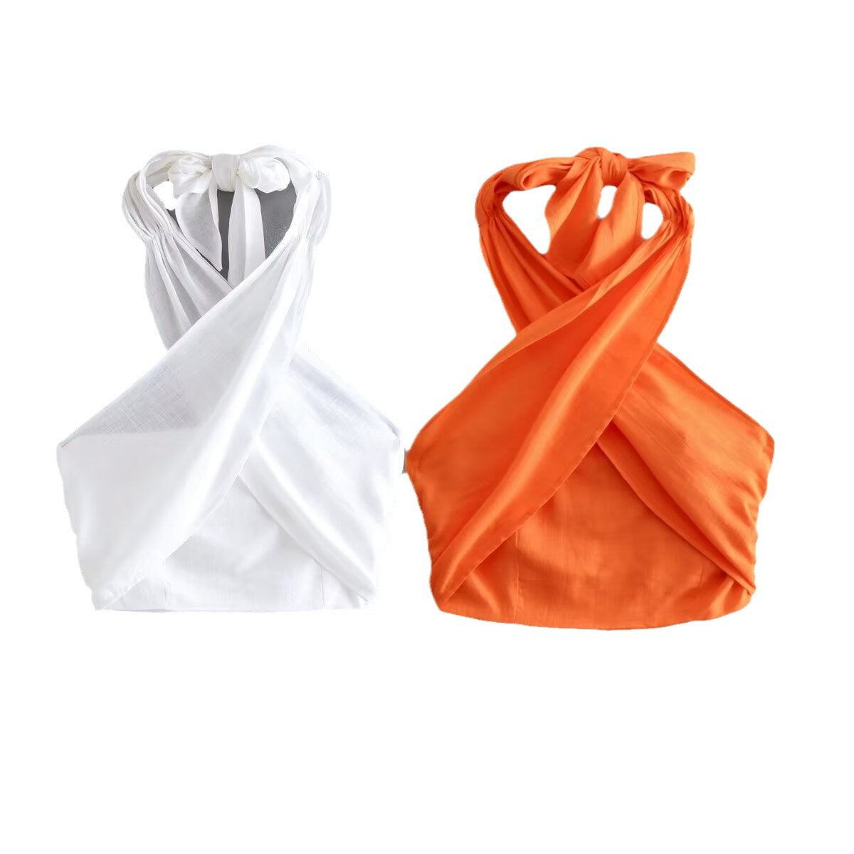 Dam Kort Rörskamisol Snörning Bomull-6