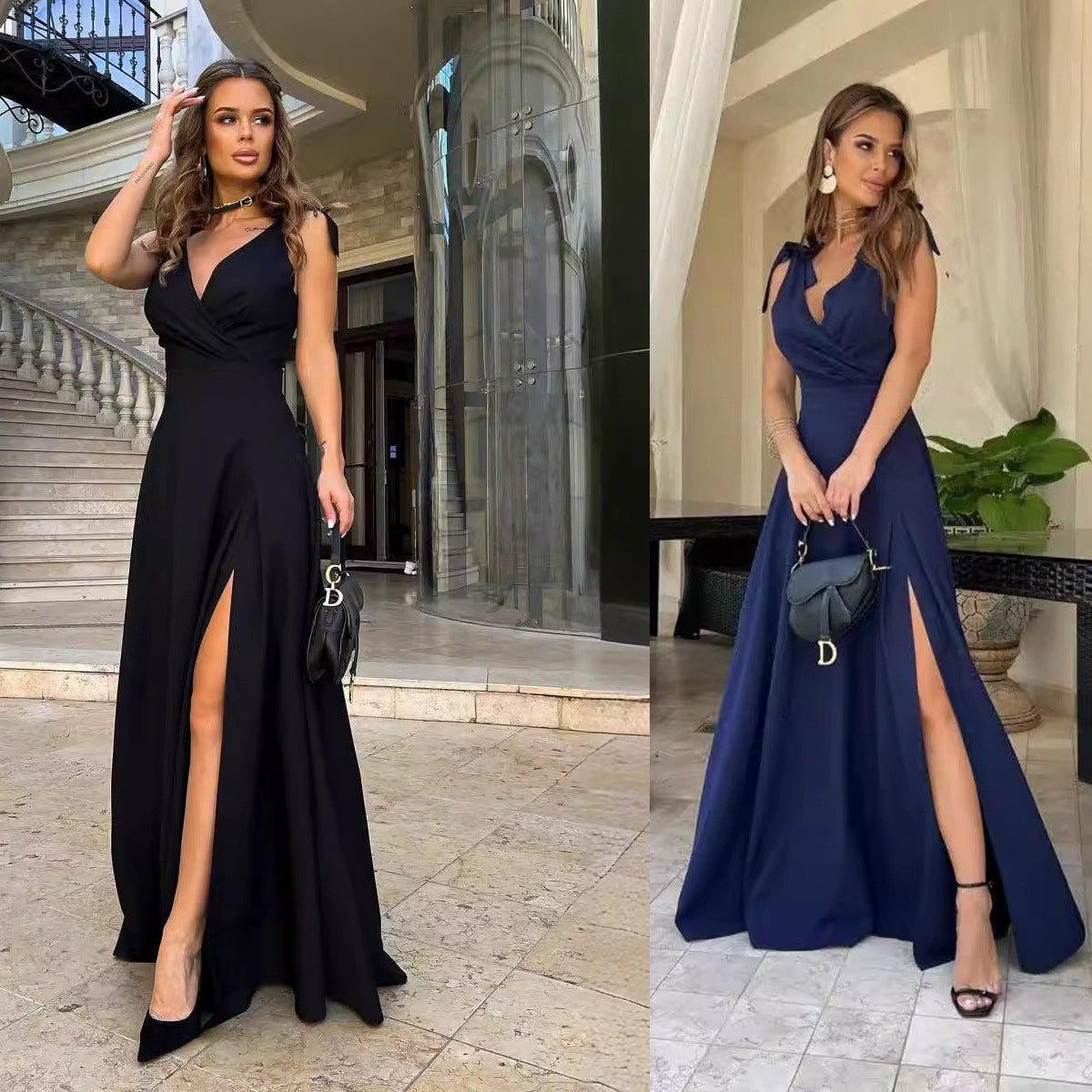 Dam A-linjeformad Kjol Bunden Bak Polyester-2