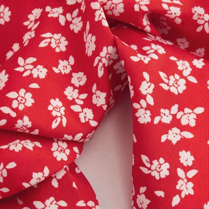 Kvinna Kort Skjorta Blommönster Polyester-5