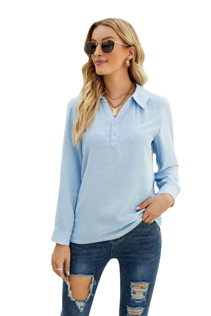 Variant image for Kvinnors Långärmad Topp Standhals Jacquard Polyester-16