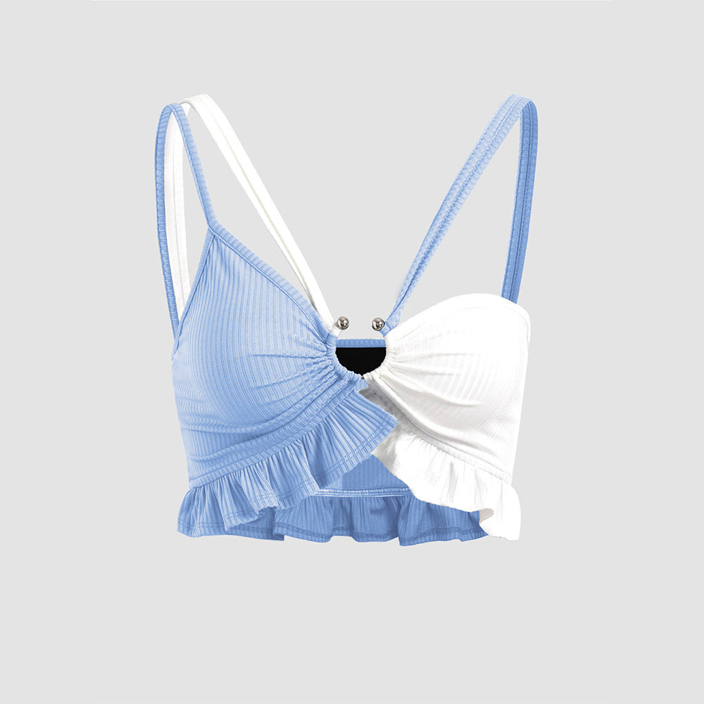 Dam Skördetopp Lätt Stretchy Polyester-1