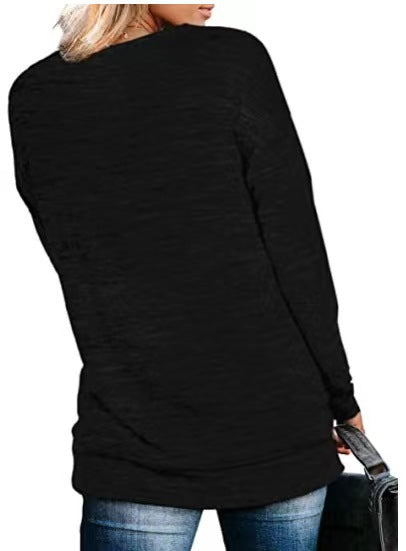 Dam Stickad Tröja Högkrage 100% Bomull-4