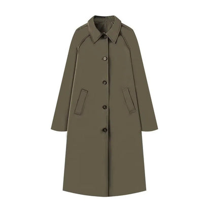 Dam Trench Coat Modern Design Hållbar Väv med Fickor 9