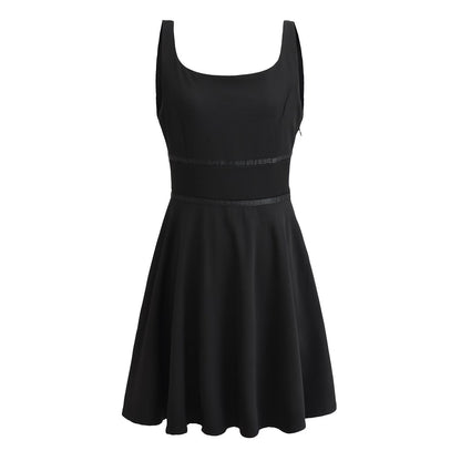 Variant image for Dam Klänning Spaghetti Band Ryggfri Tvåfärgad Polyester Fina Dam Klänningar-4