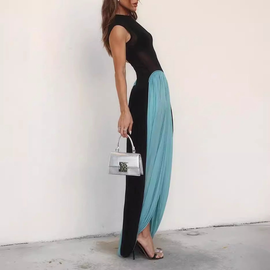 Dam Jumpsuit Ärmlös A-linjeformad Polyester-3