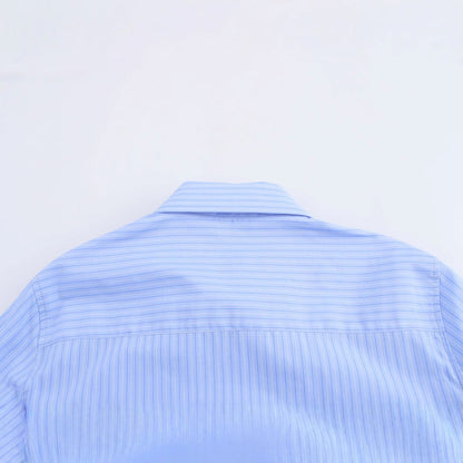 Dam Skjorta Randig Lång Ärmar 100% Bomull-4