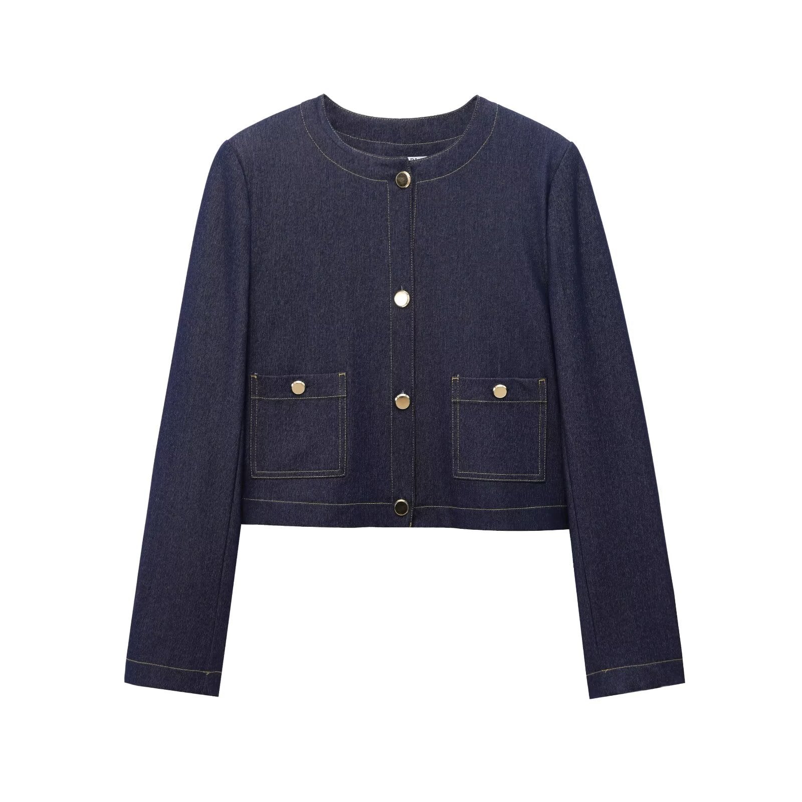 Dam Kortärmad Jacka och Bredklippta Byxor Set Polyester Sommarkläder-1