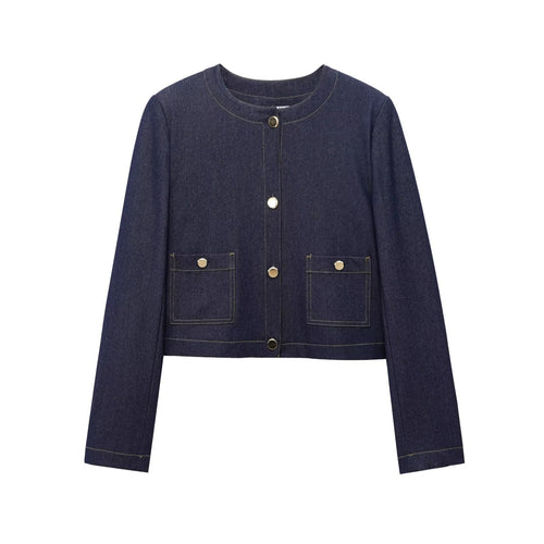 Dam Kortärmad Jacka och Bredklippta Byxor Set Polyester Sommarkläder-1