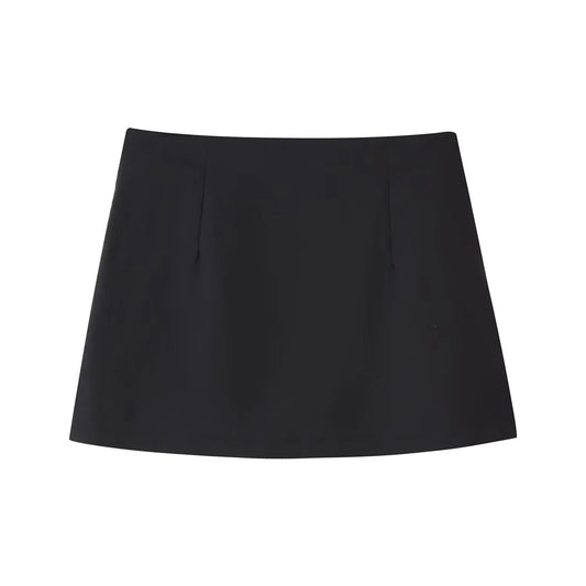 Kvinnors Minikjol Elegant Snitt med Fickor Lätt Tyg 1
