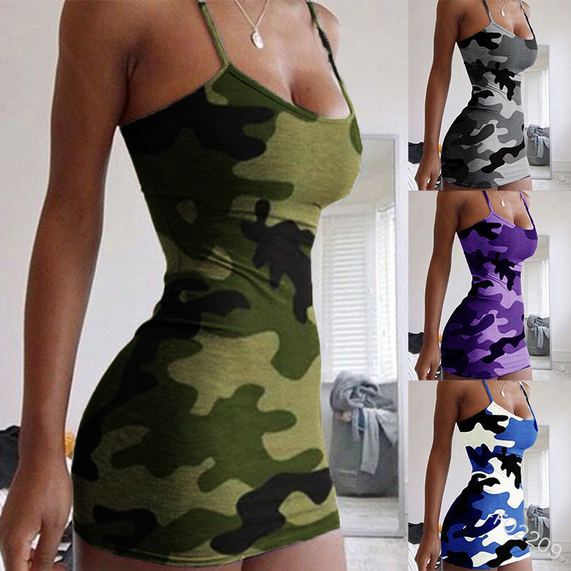 Damklänning Blommig V-Neck Kort Lätt Tyg-4