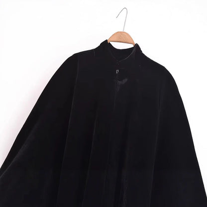 Elegant Dam Kappa med Huva i Mjukt Tyg – Mångsidig Kappa för Fritid och Kontor 3