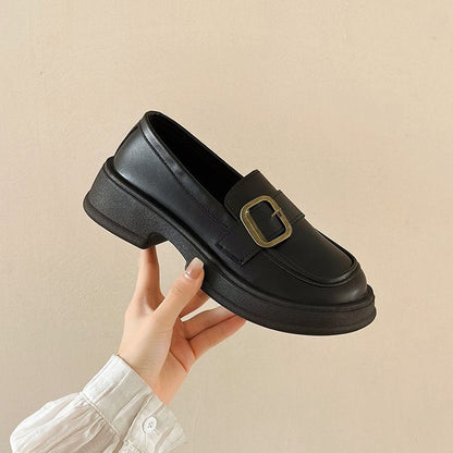 Kvinnor Loafers Elegant Spänne Lättvårdad Material-5