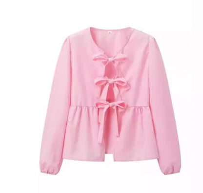 Kvinnors Blus Dekorativa Detaljer Ruffle Andningsbart Tyg 1