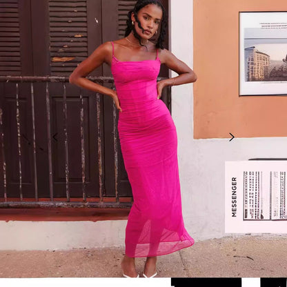 Dam Maxikjol Fiskbensmönster Spandex Lång-5