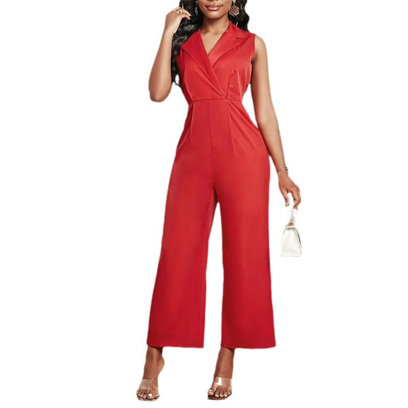 Kvinnors Jumpsuit Bred Ben Skräddarsydd Mjuk Tyg-6