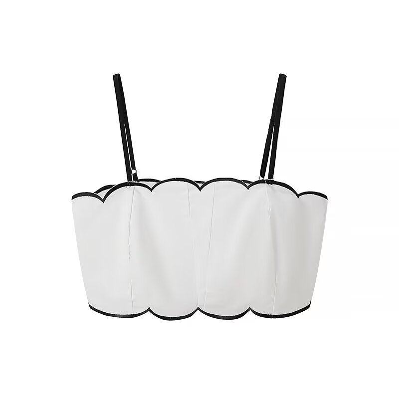 Dam Spaghetti Band Top och Långa Byxor Set Sommarkläder Polyester-2