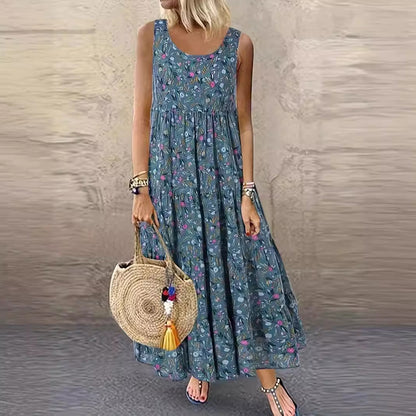 Variant image for Dam Klänning Asymmetrisk Midi 3D-Blommönster Polyester-5