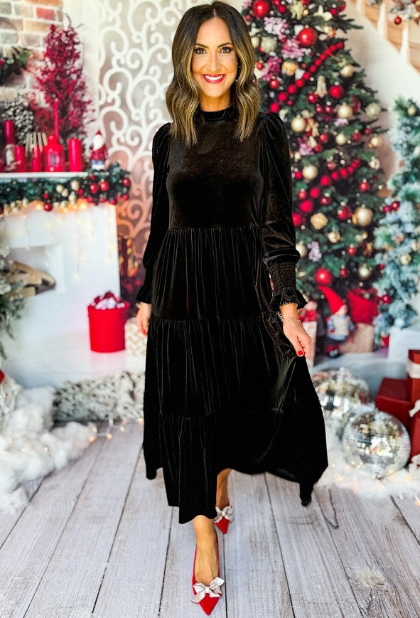 Variant image for Fina Dam Klänningar med Volang och Lanternkjol i Polyester för Vinterfest-28