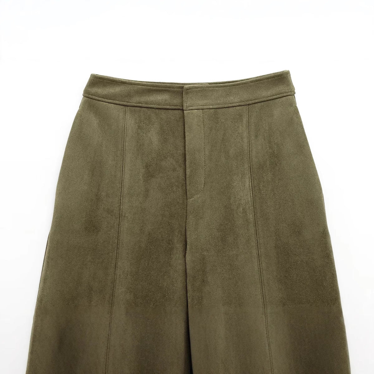 Damernas Bred Culotte Byxor Sammet Elegant Komfortabel 3