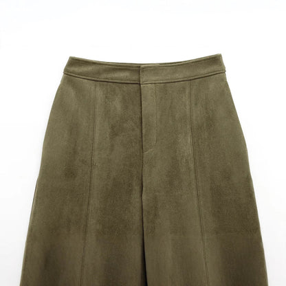 Damernas Bred Culotte Byxor Sammet Elegant Komfortabel 3