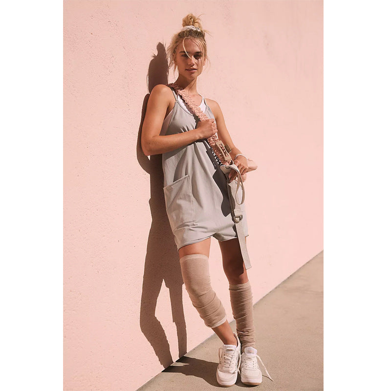 Dam Klänning Långärmad Urban Stil med Fickor Polyester-5