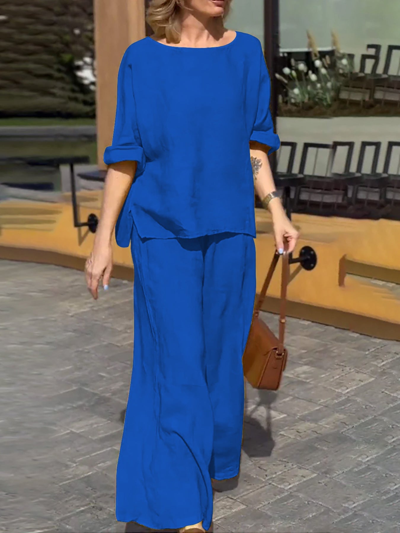 Variant image for Dam Fritidsset Långa Byxor Långärmad Topp Polyester Spandex-17