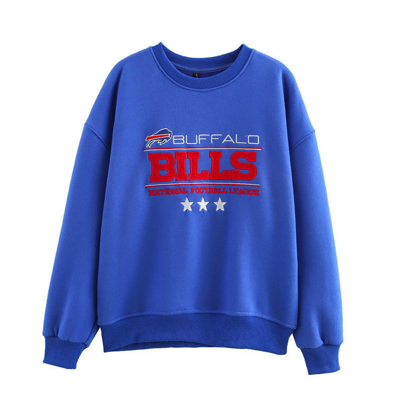 Dam Sweatshirt Topp Rund Halsringning Lång Ärmar Mjuk Bomull 4